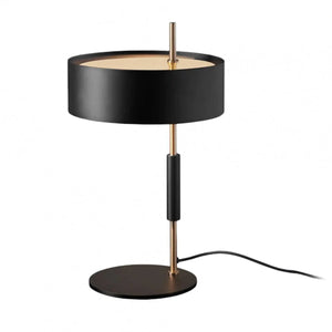 Oluce 1953 Table Lamp - Luxury Italian Lighting in Matte Black & Satin Gold