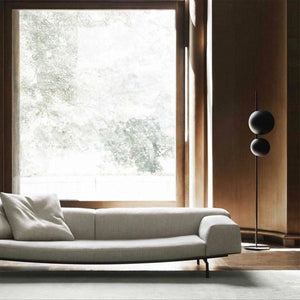 Superluna 397 LED Floor Lamp – Italian Luxury Design, Rotating Hemispheres.