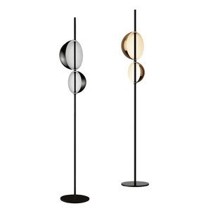 Superluna 397 LED Floor Lamp – Italian Luxury Design, Rotating Hemispheres.