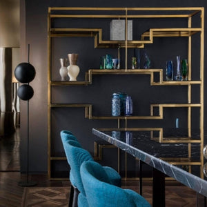 Oluce Superluna 397 LED Floor Lamp – Italian Luxury Design, Rotating Hemispheres.