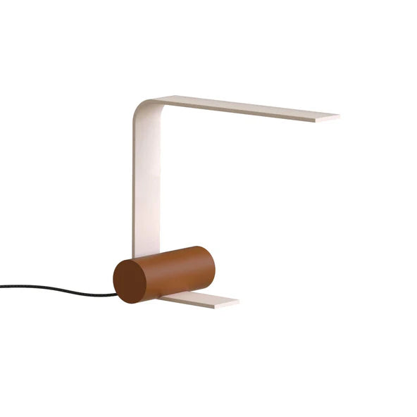 TOOY Nastro Table Lamp - Beige frame with brass cylinder