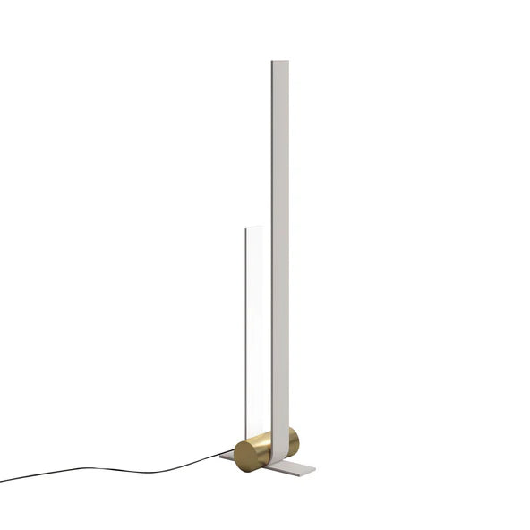 TOOY Nastro 563.62 Floor Lamp - Beige frame with brass cylinder / Small : 128cm