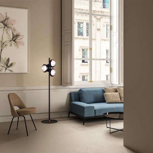 TOOY Muse Floor Lamp - Sand black with copper / No dimmer