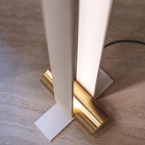 TOOY Nastro 563.62 Floor Lamp - Beige frame with brass cylinder / Small : 128cm