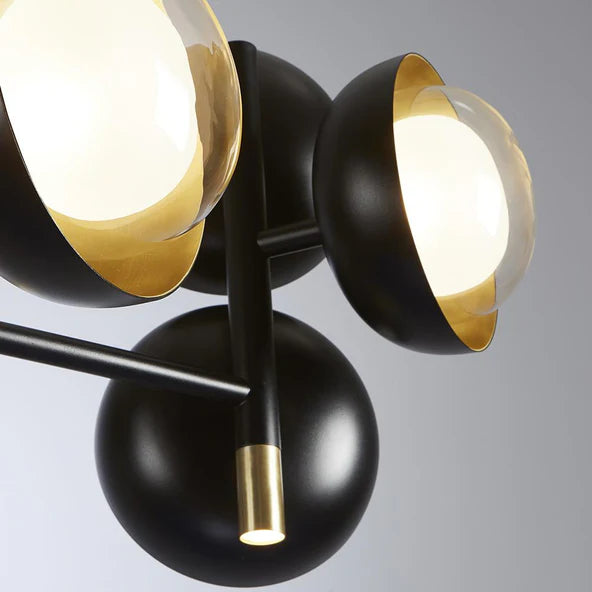 TOOY Muse Chandelier - Large - Sand black with brushed brass
