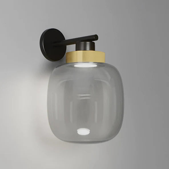 TOOY Legier Wall Lamp - Brushed brass / Opal white glass / Small : 28cm