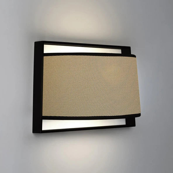 TOOY Macao Wall Lamp - Beige fabric and black net
