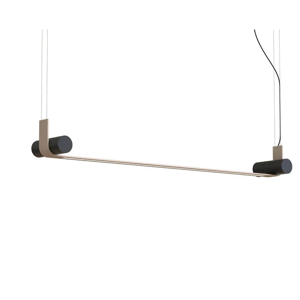 TOOY Nastro Linear Pendant - Black frame with ash cylinder / Small : 105cm