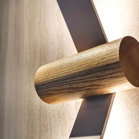 TOOY Nastro 563.43 Outdoor Wall Light - Beige frame with black cylinder