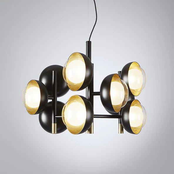 TOOY Muse Chandelier - Large - Sand black with brushed brass