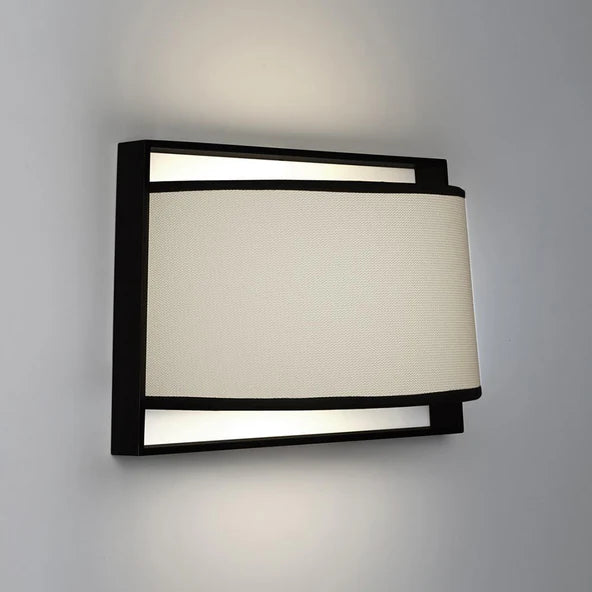 TOOY Macao Wall Lamp - Beige fabric and black net