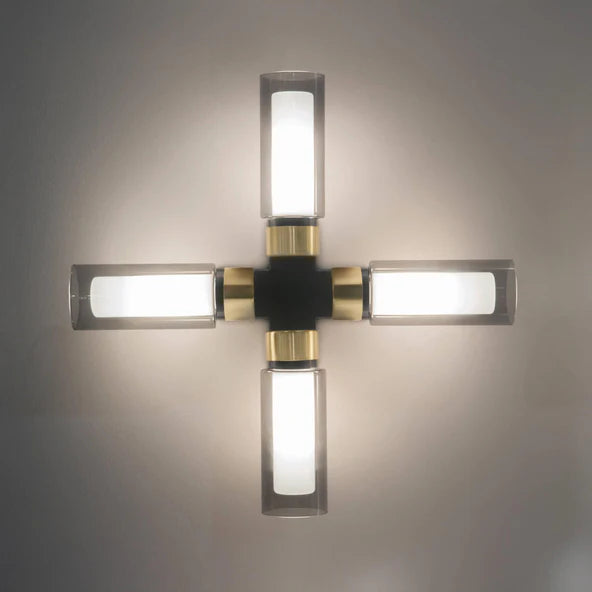 TOOY Osman Wall / Ceiling Light - Brushed brass with clear glass