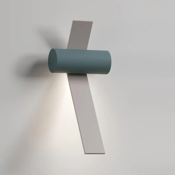 TOOY Nastro Wall Light - Beige frame with greenish grey cylinder