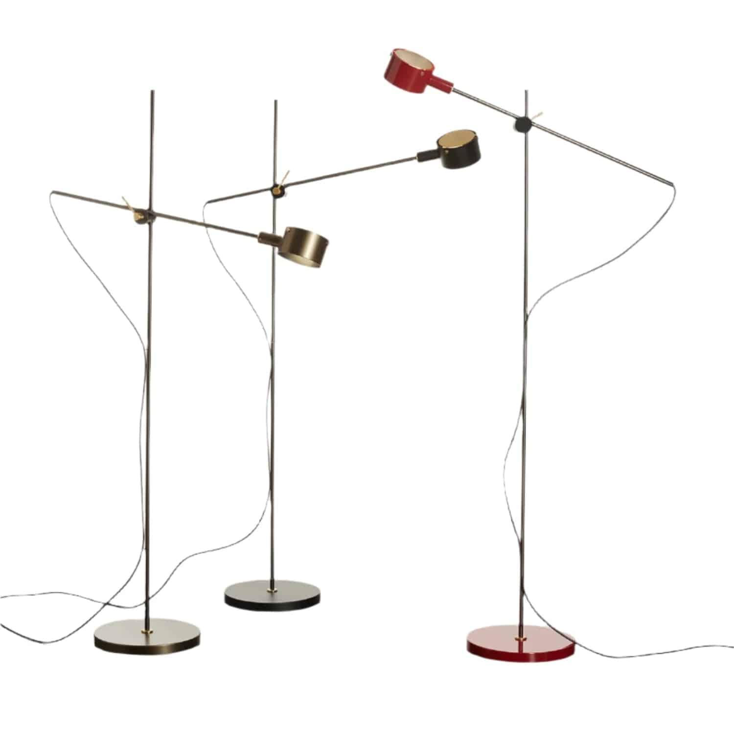 G.O. 352 Floor Lamp – Italian Minimalist Design, Adjustable Arm.