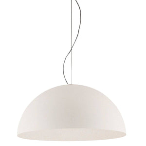 Oluce Sonora Pendant Lamp – White Dome-Shaped Italian Designer Light by Vico Magistretti