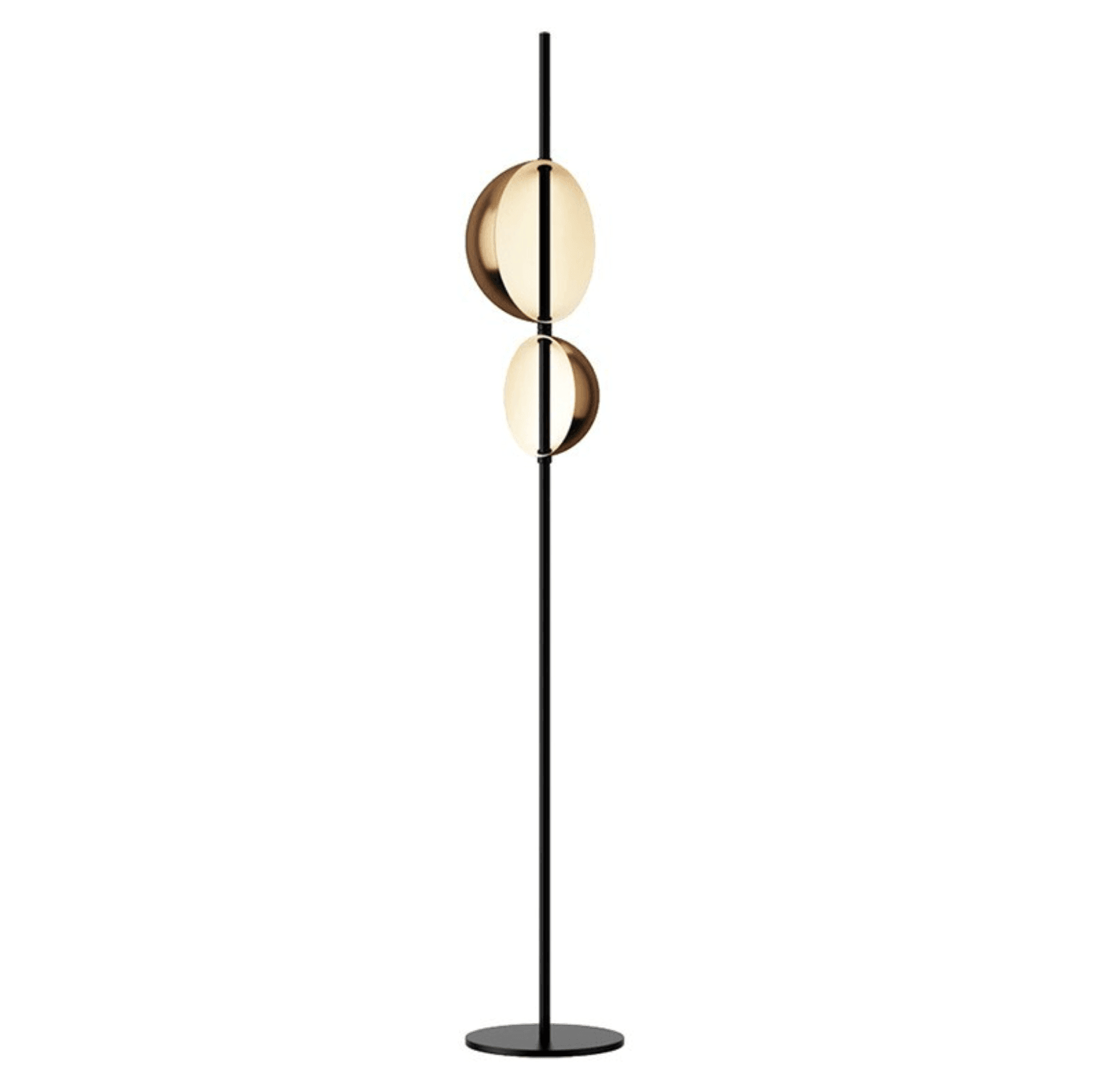 Superluna 397 LED Floor Lamp – Italian Luxury Design, Rotating Hemispheres.